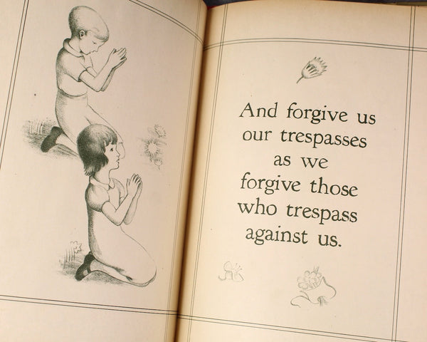 The Lord's Prayer illustrated by Ingrid & Edgar Parin D'Aulaire | 1934 FIRST EDITION Antique Children's Prayer Book | Bixley Shop