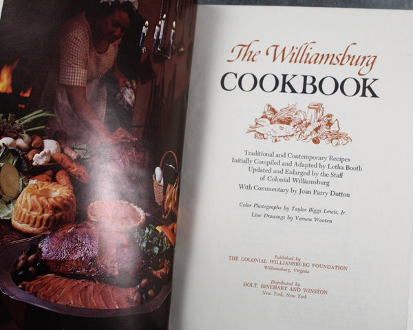 The WILLIAMSBURG Cookbook | 1981 Revised Softcover Edition | Vintage Cookbook from Colonial Williamsburg Virginia