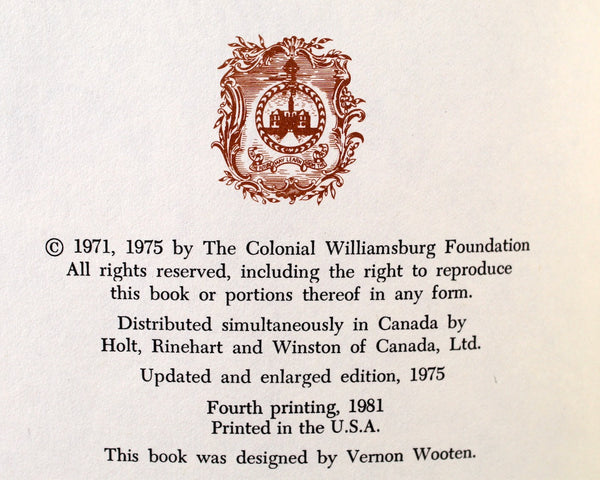 The WILLIAMSBURG Cookbook | 1981 Revised Softcover Edition | Vintage Cookbook from Colonial Williamsburg Virginia