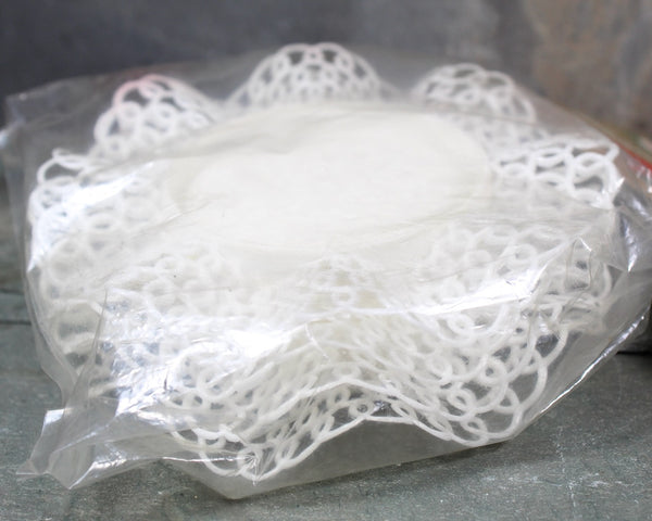 Set of 8 Lustro-Ware Ruffled Lace Coasters in Original Packaging | Plastic Mid-Century Coasters | Bixley Shop