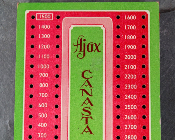 Vintage Ajax Canasta Score Board in Original Box | Vintage Game | Bixley Shop