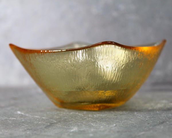 Set of 3 Amber Glass Snack Bowls | Vintage Autumn Glass Bowls | Halloween Table | Thanksgiving Table | Bixley Shop