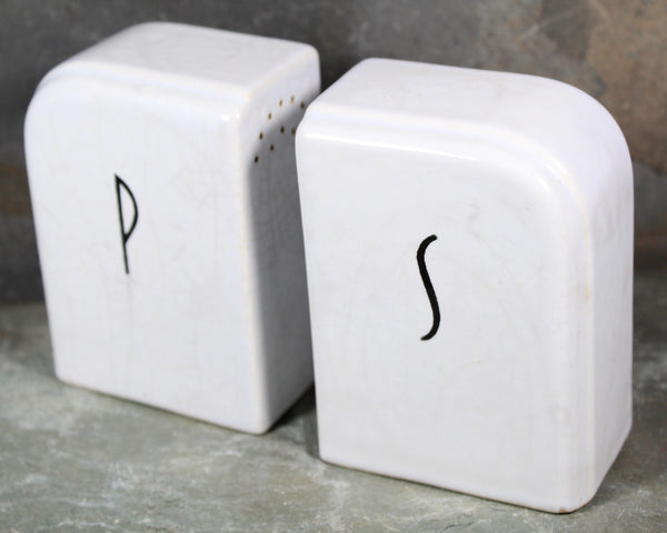 Art Deco Stove Top Large Salt and Pepper | Ceramic Salt & Pepper Shakers
