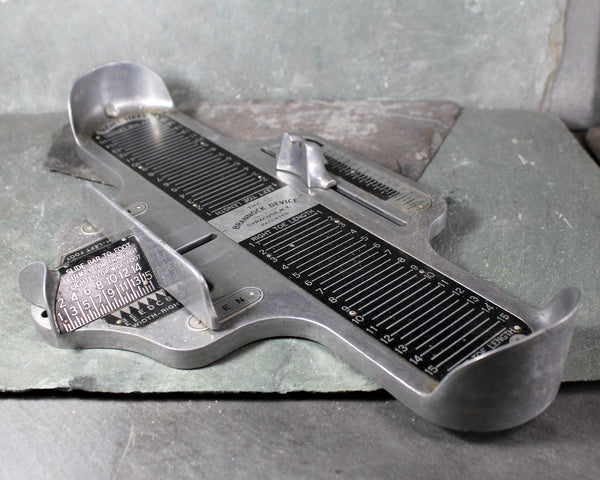 Vintage Brannock Device | Foot Measuring Device | Men's International Standard Foot Measuring Device | Bixley Shop