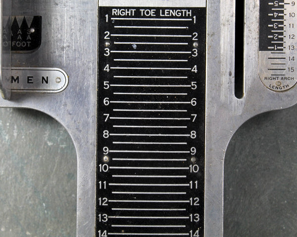Vintage Brannock Device | Foot Measuring Device | Men's International Standard Foot Measuring Device | Bixley Shop