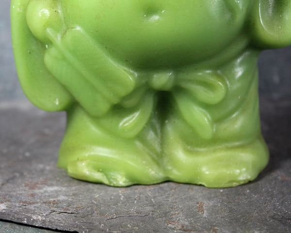 Vintage Large Buddha Candle | Laughing Buddha | Avocado Green Candle | Kitsch Buddha | Bixley Shop