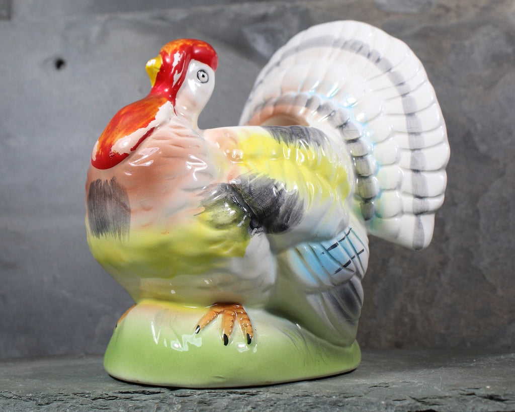 turkey planter pot Vintage Relpo Turkey Ceramic Planter - Turkey Centerpiece