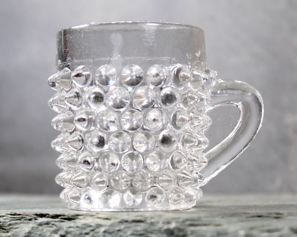 RARE! Mix & Match Child's Tea Party Glass Cups | Collection of 7 Pressed Glass Toy Punch Cups| Bixley Shop