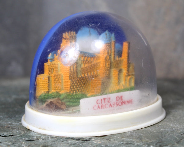 RARE! Vintage Citadel of Carcassonne, France Souvenir Snow Globe | 1970s French Souvenir Snow Globe | Bixley Shop