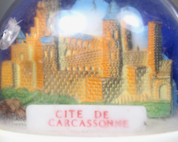 RARE! Vintage Citadel of Carcassonne, France Souvenir Snow Globe | 1970s French Souvenir Snow Globe | Bixley Shop