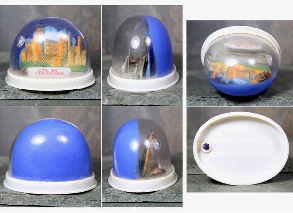 RARE! Vintage Citadel of Carcassonne, France Souvenir Snow Globe | 1970s French Souvenir Snow Globe | Bixley Shop