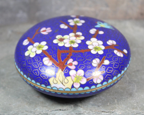 Vintage Cloisonné Trinket Box | Small Round Trinket Box | Bixley Shop