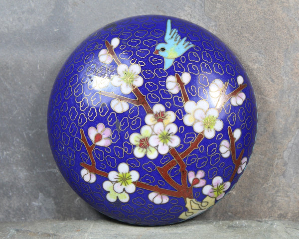 Vintage Cloisonné Trinket Box | Small Round Trinket Box | Bixley Shop