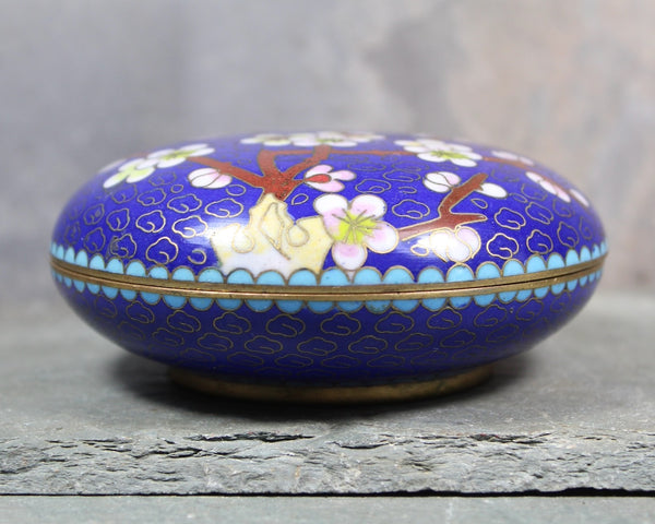 Vintage Cloisonné Trinket Box | Small Round Trinket Box | Bixley Shop