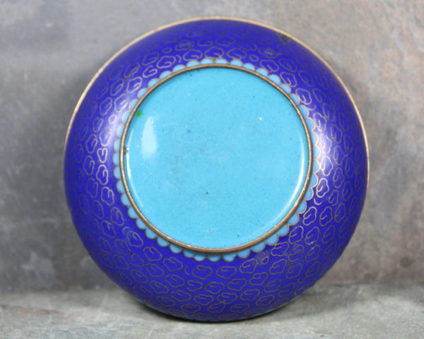 Vintage Cloisonné Trinket Box | Small Round Trinket Box | Bixley Shop