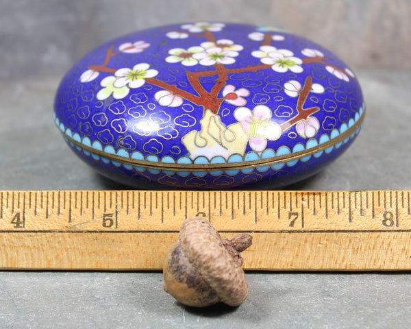 Vintage Cloisonné Trinket Box | Small Round Trinket Box | Bixley Shop