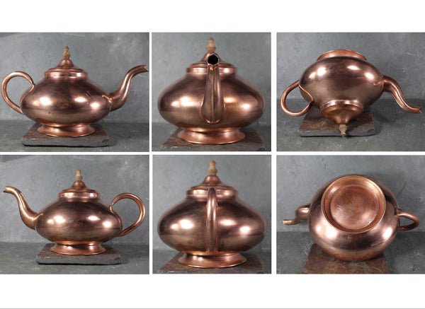 Vintage Portuguese Copper Teapot  | Aladdin Style Teapot | Vintage Portuguese Copper | Bixley Shop