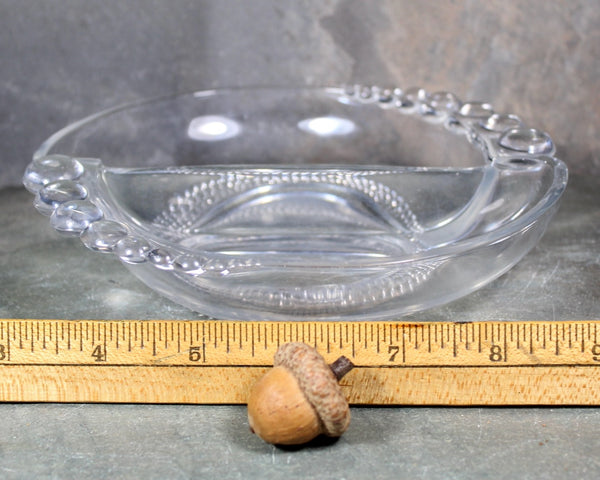 Divided Serving Dish with Bubble Rim | Vintage Bubble Glass | Two Sided Dish | Holiday Table | Boopie Glass | Bixley Shop