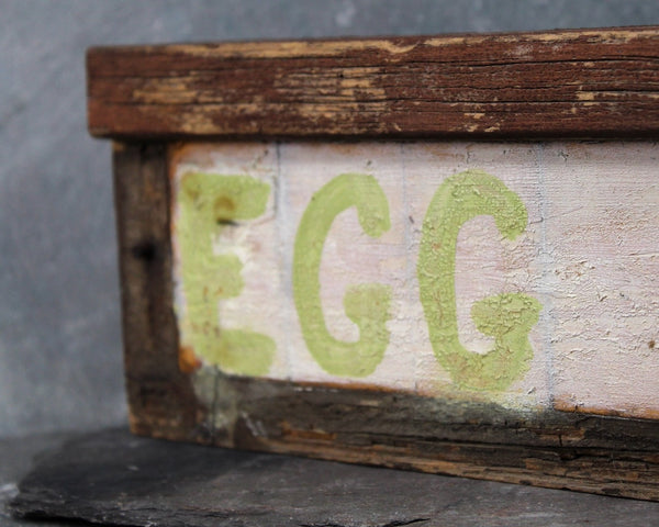 RARE! Vintage Egg Hunt Hand-Painted Sign | Rustic, Wooden Easter Egg Hunt Sign | Bixley Shop