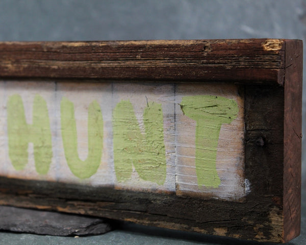 RARE! Vintage Egg Hunt Hand-Painted Sign | Rustic, Wooden Easter Egg Hunt Sign | Bixley Shop