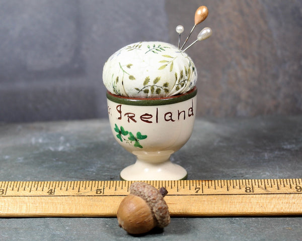 Ireland Upcycled Pin Cushion | Vintage Irish Pin Cushion | Ireland Souvenir Pin Cushion | Handmade by Bixley Shop