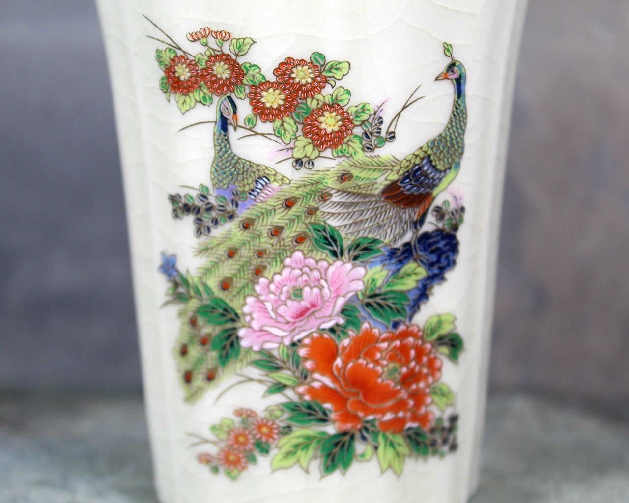 Antique online Japanese Peacock Design Vase