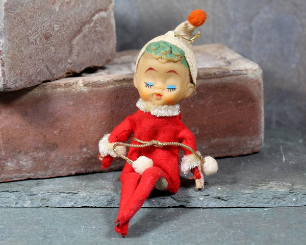 Vintage Knee-Hugger Elf | Circa 1950s | Adorable Delta Christmas Elf | Made in Japan | Bixley Shop