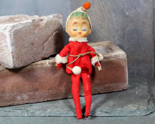 Vintage Knee-Hugger Elf | Circa 1950s | Adorable Delta Christmas Elf | Made in Japan | Bixley Shop