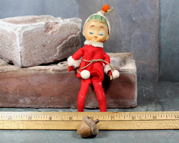 Vintage Knee-Hugger Elf | Circa 1950s | Adorable Delta Christmas Elf | Made in Japan | Bixley Shop