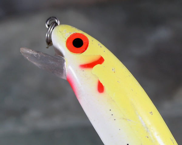 Set of 3 Vintage Large Fishing Lures | Circa 1950s | 1 Wooden and 2 Plastic Large Fishing Lures  | Bixley Shop