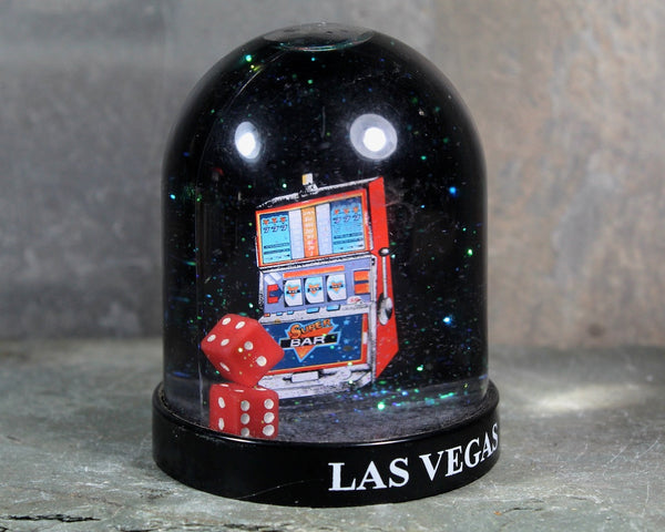 Vintage Las Vegas Souvenir Snow Globe | 1970s Las Vegas Snow Globe | Slot Machine | Bixley Shop