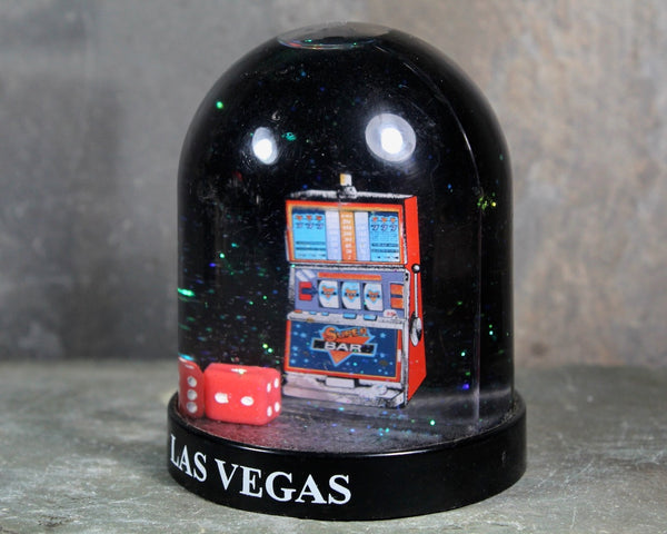 Vintage Las Vegas Souvenir Snow Globe | 1970s Las Vegas Snow Globe | Slot Machine | Bixley Shop