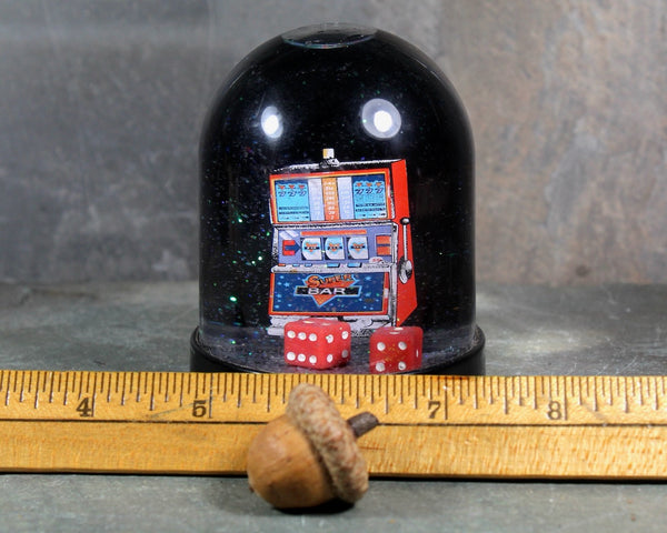 Vintage Las Vegas Souvenir Snow Globe | 1970s Las Vegas Snow Globe | Slot Machine | Bixley Shop