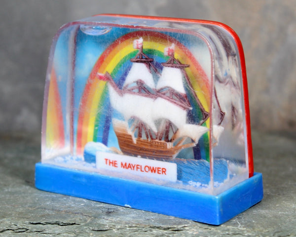 Vintage Mayflower Souvenir Snow Globe | 1970s Mayflower Snow Globe | Pilgrims Snow Globe | Bixley Shop