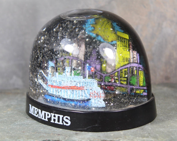 Vintage Memphis, Tennessee Souvenir Snow Globe | 1970s Memphis Snow Globe | Steamboat Snow Globe | Bixley Shop