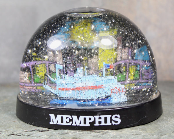 Vintage Memphis, Tennessee Souvenir Snow Globe | 1970s Memphis Snow Globe | Steamboat Snow Globe | Bixley Shop