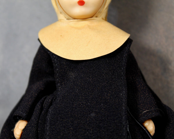 Vintage Sleepy Eyed Nun Doll | Blue Eyed Nun With Chiffon Habit | Bixley Shop