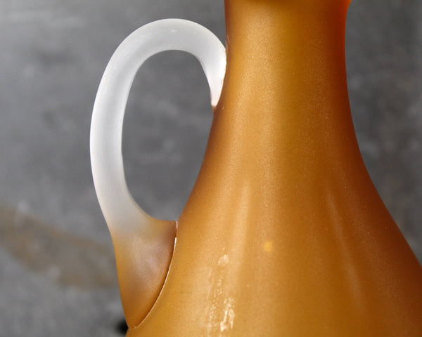 Vintage Pilgrim Glass Mini Pitcher | Frosted Glass Creamer | Amber Glass Pitcher | Bixley Shop