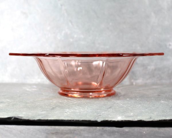 Antique Pink Depression Glass Bowl | Pink Glass Serving Bowl | Antique Candy Dish | Pretty in Pink! | Bixley Shop