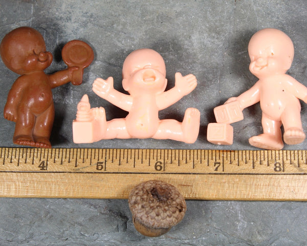 Set of 17 Baby Dolls for Crafting | Circa 1970s | Adorable Babies in Different Poses | Bixley Shop