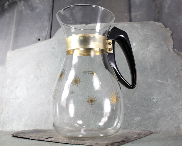 Vintage Pyrex Starburst Coffee Carafe | 56 Ounce Coffee Carafe  | Retro Atomic Starburst Mid-Century Coffee Serving | Bixley Shop