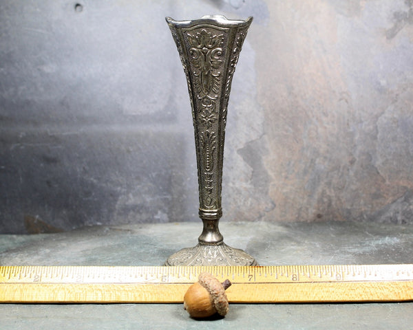 Vintage Raimond Silverplate & Ceramic Bud Vase | Circa 1950s | Made in Japan | Bixley Shop