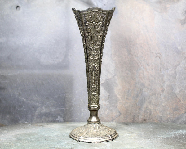 Vintage Raimond Silverplate & Ceramic Bud Vase | Circa 1950s | Made in Japan | Bixley Shop