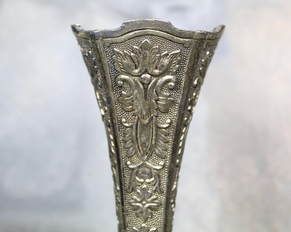 Vintage Raimond Silverplate & Ceramic Bud Vase | Circa 1950s | Made in Japan | Bixley Shop