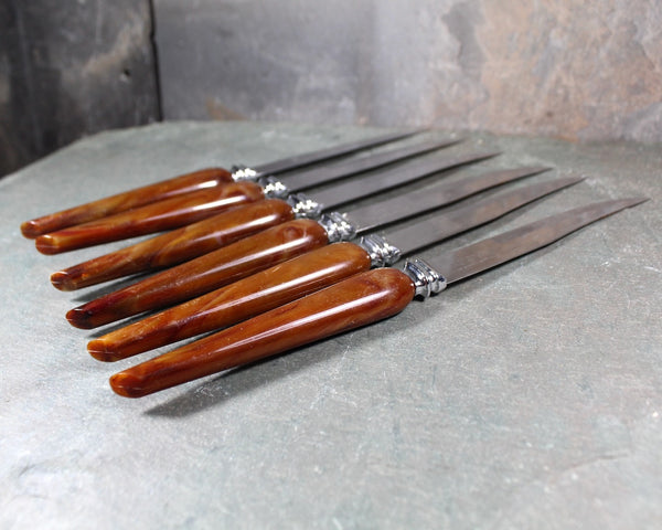 Set of 6 Regent Sheffield Steak Knives | Tortoise Shell Handle English ...