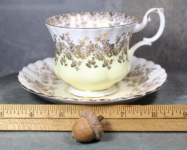 Vintage Royal Albert Bone China Tea Cup and Saucer | Vintage Series Gold Tea Cup and Saucer | Bixley Shop