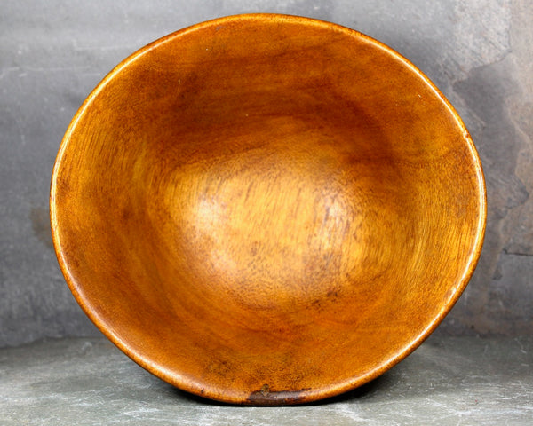 Vintage Mid-Century Carved Wooden Bowl | David Auld Style Small Wooden Bowl | Scandinavian Style Solid Wooden Bowl  | Bixley Shop