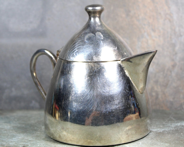 1960s Atomic Creamer | Vintage Silverplate Lidded Creamer | Bixley Shop