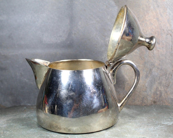 1960s Atomic Creamer | Vintage Silverplate Lidded Creamer | Bixley Shop