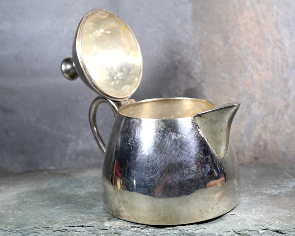 1960s Atomic Creamer | Vintage Silverplate Lidded Creamer | Bixley Shop